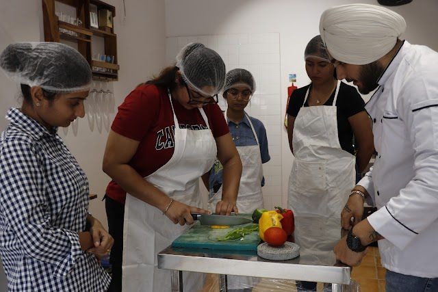 Chef Preet leading culinary arts at Chef Preet's Institute